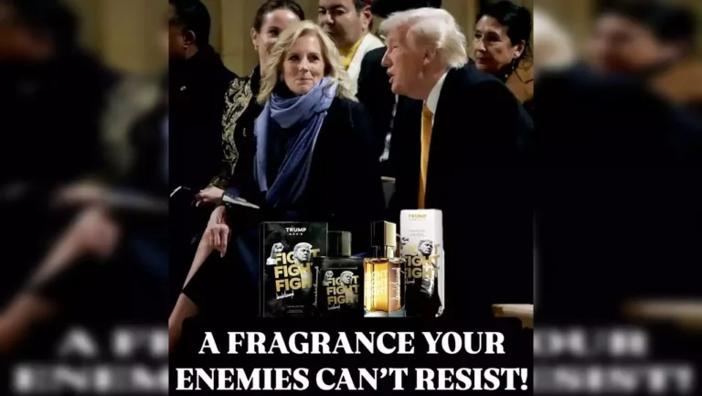 Trump uses photo with Jill Biden to sell his new fragrances: ‘Enemies can’t resist’