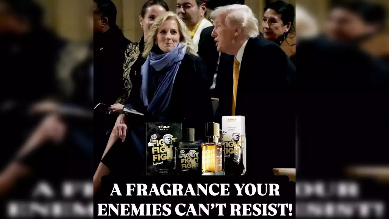Trump uses photo with Jill Biden to sell his new fragrances: ‘Enemies can’t resist’